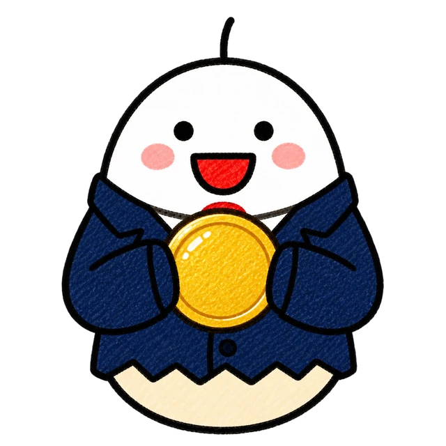 コインを持つ太郎